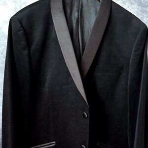 Katherine Hamnett Velvet Tuxedo Jacket – Shawl Collar – 44R – Black – Excellent
